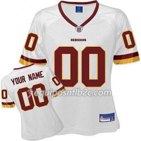 Camiseta Mujer NFL Washington Redskins Personalizar Blanco 